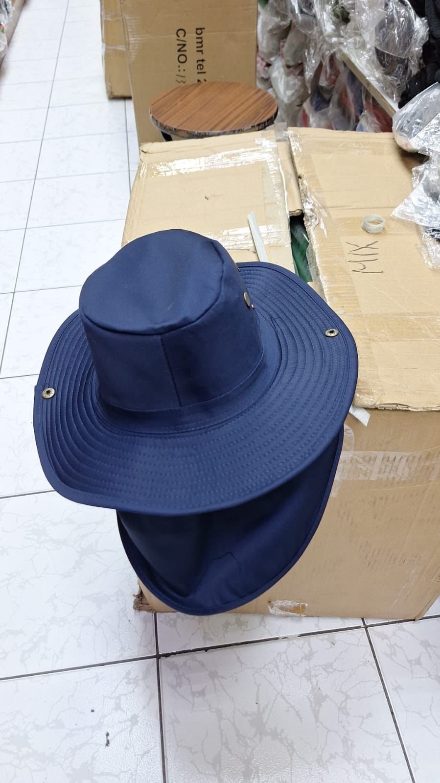 Navy Hats With Neck Protector UAE