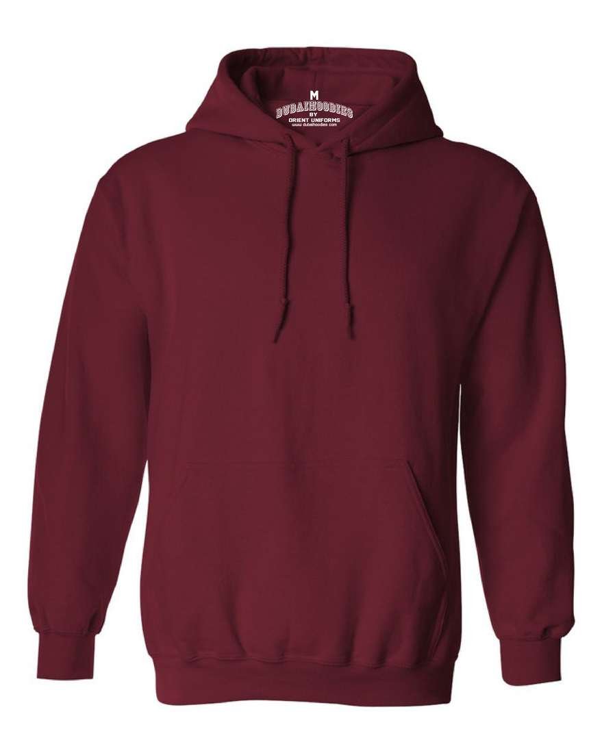 Burgandy Color Basic Hoodie UAE
