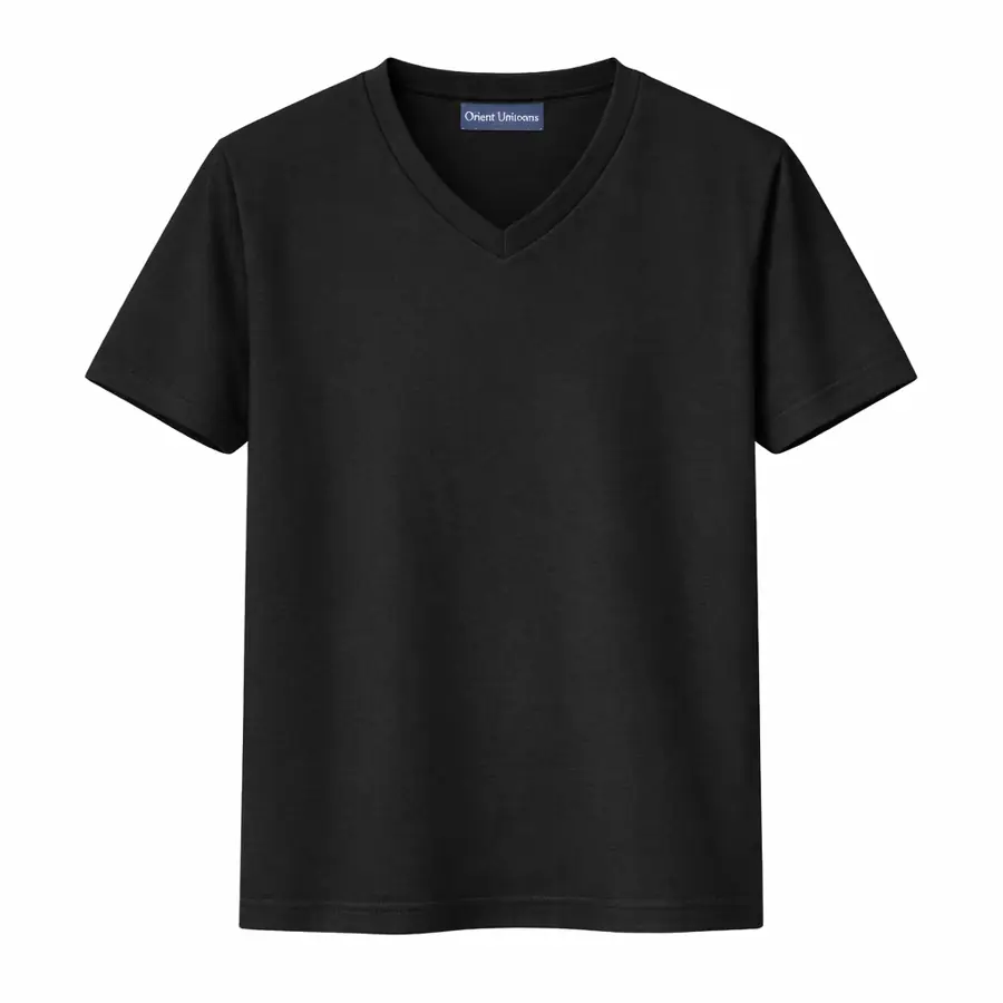 V Neck Tshirts Black V Neck T Shirt On White Background UAE