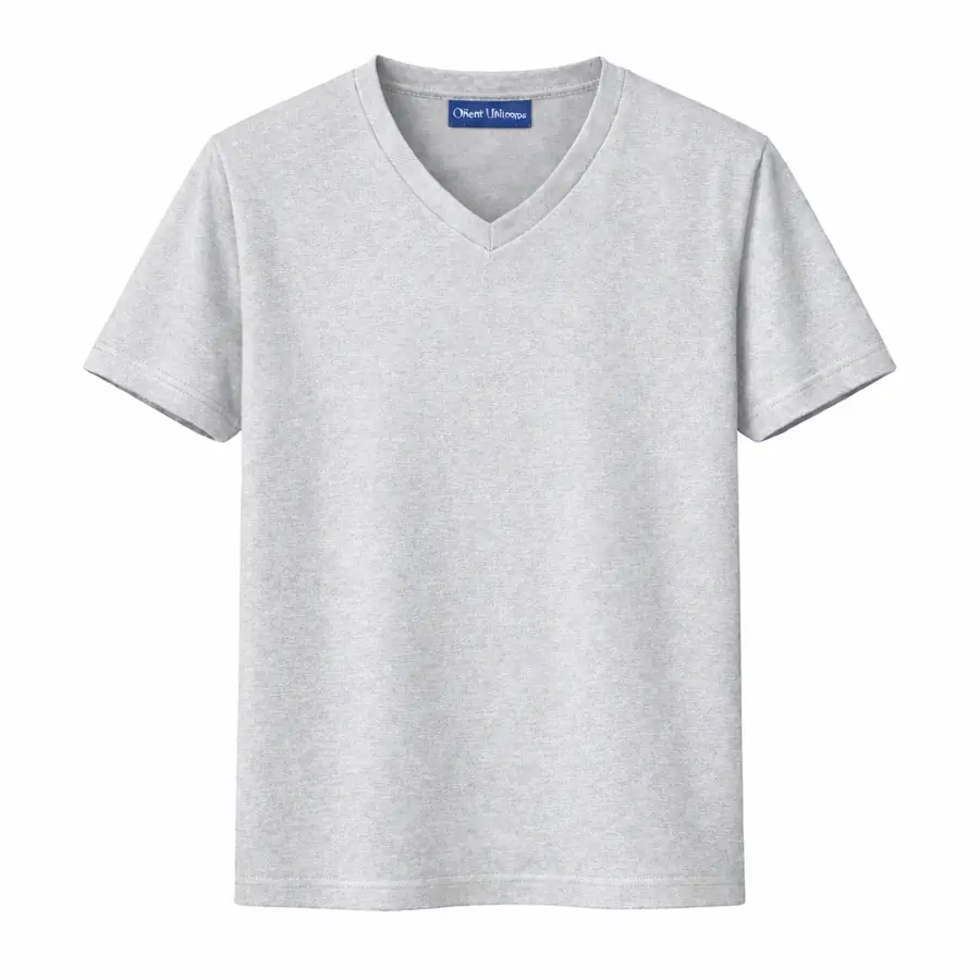 V Neck Tshirts Heather Gray V Neck T Shirt On Display UAE