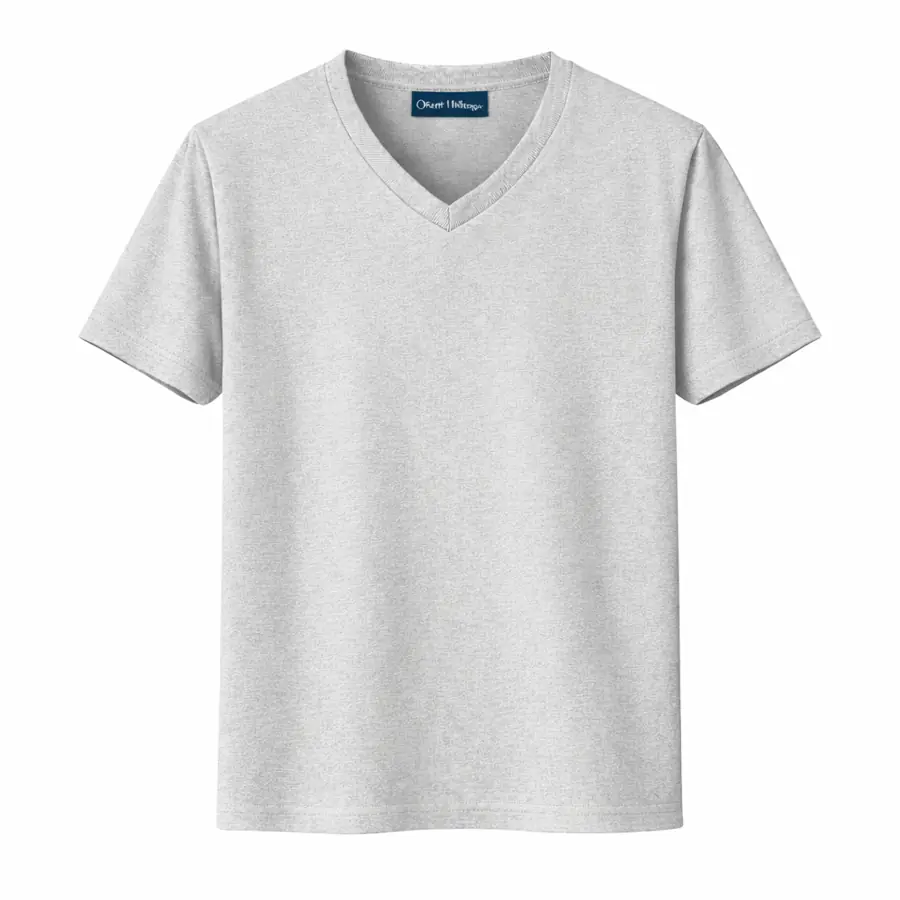 V Neck Tshirts Light Grey V Neck T Shirt On White UAE