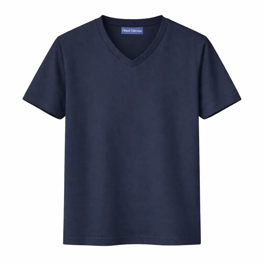 V Neck Tshirts Navy Blue V Neck T Shirt Front UAE