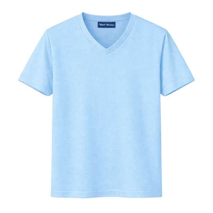 V Neck Tshirts Sky Blue Cotton V Neck T Shirt UAE